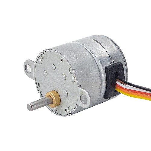 Φ25x25.5mm PM Stepper motor W/Gear Ratio 30:1 Spur gearbox - 25PM48M02-SG30 | StepperOnline AU