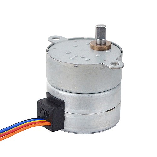 Φ35x35.2mm PM Stepper motor W/Gear Ratio 30:1 Spur gearbox - 35PM48M01-SG30 | StepperOnline AU