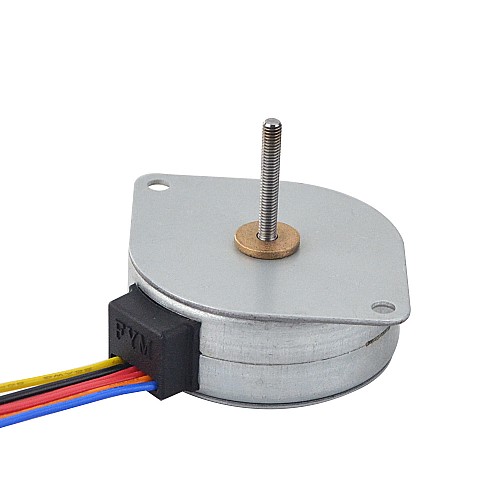 Φ42x16.5mm PM External Linear Stepper Motor 0.4A Lead 0.5mm/0.0197 Length 21mm - 42LN48S01-122 | StepperOnline AU
