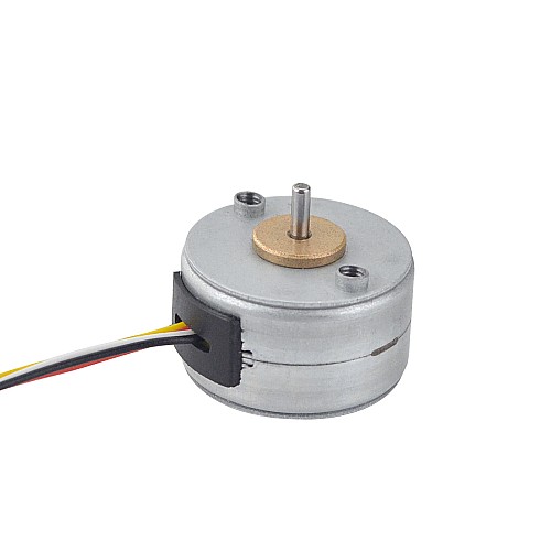 Φ25x15mm PM Stepper motor 7.5deg 14.7mN.m(2.082oz.in) 0.5A 4 Wires - 25PM48L01 | StepperOnline AU