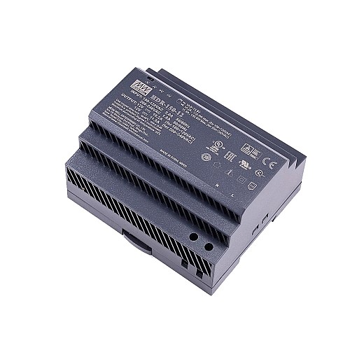 HDR-150-12 MEANWELL 12VDC 10.2A 122.4W 115VAC/11.3A 135.6 230VAC Ultra Slim Step Shape DIN Rail Power Supply - HDR-150-12 | StepperOnline AU