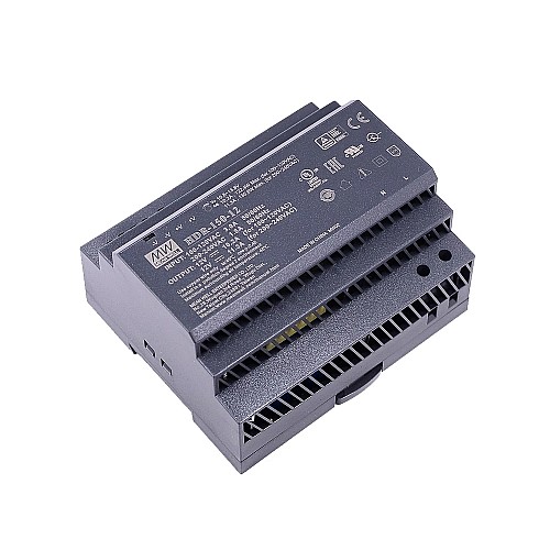 HDR-150-12 MEANWELL 12VDC 10.2A 122.4W 115VAC/11.3A 135.6 230VAC Ultra Slim Step Shape DIN Rail Power Supply - HDR-150-12 | StepperOnline AU