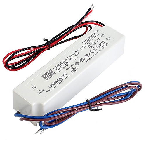 LPV-60-12 MEANWELL 60W 5A 12V Single Output Switching Power Supply - LPV-60-12 | StepperOnline AU