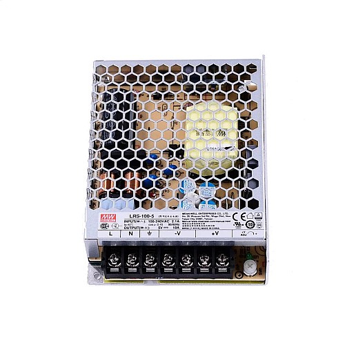 LRS-100-5 MEANWELL 100W 5VDC 18A 115/230VAC Enclosed Switching Power Supply - LRS-100-5 | StepperOnline AU