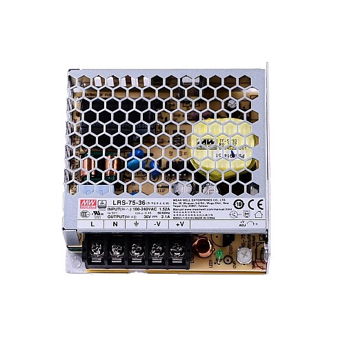LRS-75-36 MEANWELL 75.6W 36VDC 2.1A 115/230VAC Enclosed Switching Power Supply - LRS-75-36 | StepperOnline AU