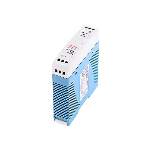 MDR-10-12 MEANWELL 10W 12VDC 0.84A 115/230VAC Single Output Industrial DIN Rail Power Supply - MDR-10-12 | StepperOnline AU