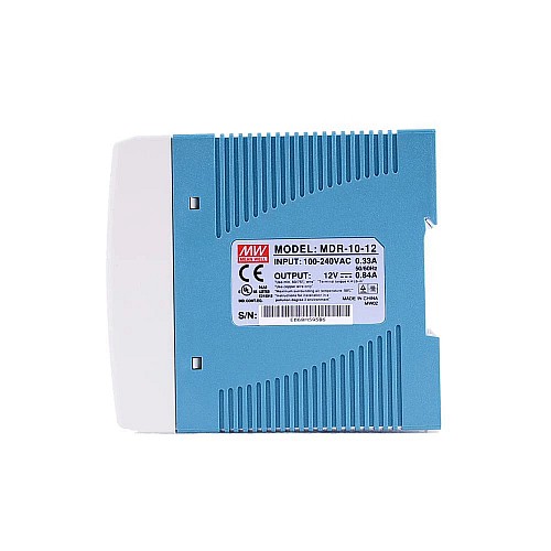 MDR-10-12 MEANWELL 10W 12VDC 0.84A 115/230VAC Single Output Industrial DIN Rail Power Supply - MDR-10-12 | StepperOnline AU