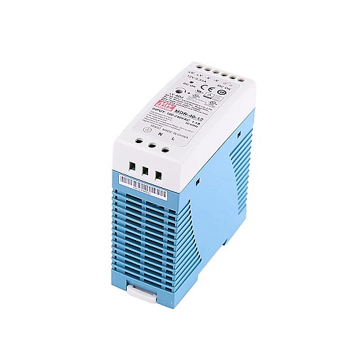 MDR-40-12 MEANWELL 40W 12VDC 3.33A 115/230VAC DIN Rail Power Supply - MDR-40-12 | StepperOnline AU