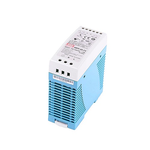 MDR-60-24 MEANWELL 60W 24VDC 2.5A 115/230VAC DIN Rail Power Supply - MDR-60-24 | StepperOnline AU