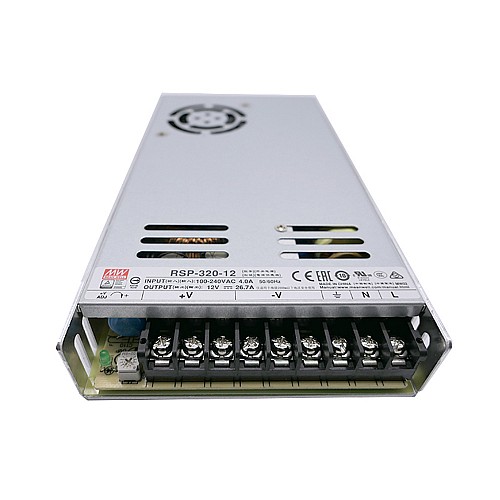 RSP-320-12 MEANWELL 320.4W 12VDC 26.7A 115/230VAC Single Output With PFC Function - RSP-320-12 | StepperOnline AU