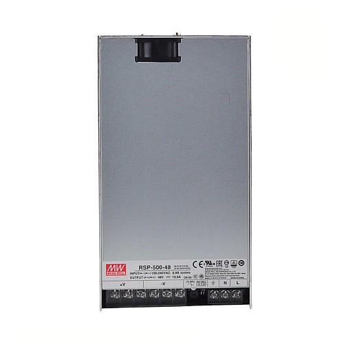 RSP-500-48 MEANWELL 504W 48VDC 10.5A 115/230VAC Single Output With PFC Function - RSP-500-48 | StepperOnline AU