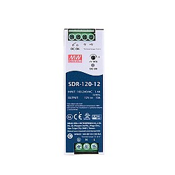 SDR-120-12 MEANWELL 120W 12VDC 10A 115/230VAC Single Output Industrial DIN RAIL With PFC Function