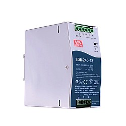 SDR-240-48 MEANWELL 240W 48VDC 5A 115/230VAC Single Output Industrial DIN RAIL With PFC Function