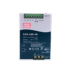 SDR-480-48 MEANWELL 480W 48VDC 10A 115/230VAC Single Output Industrial DIN RAIL With PFC Function