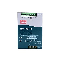 SDR-480P-48 MEANWELL 480W 48VDC 10A 115/230VAC Single Output Industrial DIN RAIL With PFC and Parallel Function