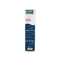 SDR-75-48 MEANWELL 76.8W 48VDC 1.6A 115/230VAC Single Output Industrial DIN RAIL With Power Supply