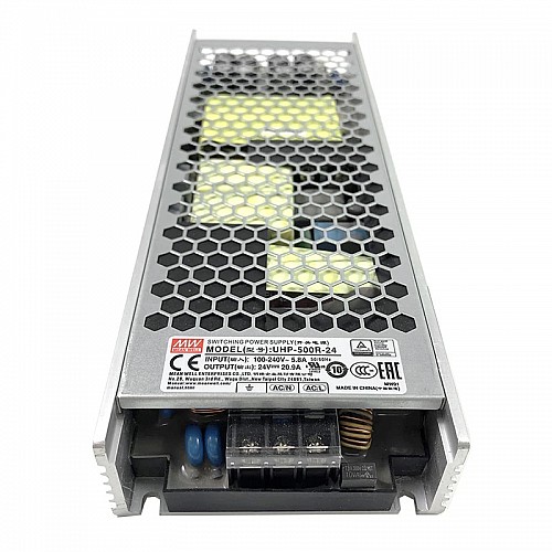 UHP-500R-24 MEANWELL 501.6W 20.9A 115/230VAC Slim Type With PFC Switching Power Supply - UHP-500R-24 | StepperOnline AU