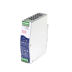 CN On Sale - WDR-60-12 MEANWELL 60W 12VDC 5A 230/400VAC UltraWide Input Industrial DIN Rail Power Supply