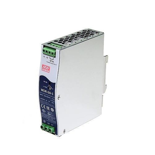 CN On Sale - WDR-60-5 MEANWELL 50W 5VDC 10A 230/400VAC UltraWide Input Industrial DIN Rail Power Supply - CN-WDR-60-5 | StepperOnline AU