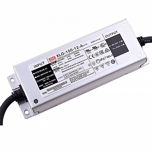 XLG-150-12-A MEANWELL 150W 12VDC 12.5A 115/230VAC Constant Power Mode LED Driver - XLG-150-12-A | StepperOnline AU