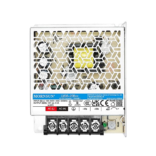 35W 15V 2.4A 85-264VAC/120-370VDC Switching Power Supply - LM35-20B15 | StepperOnline AU