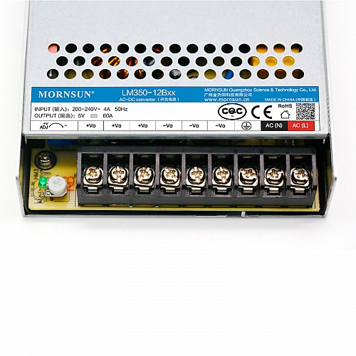 350W 5V 60.0A 176-264VAC/240-370VDC Switching Power Supply - LM350-12B05 | StepperOnline AU
