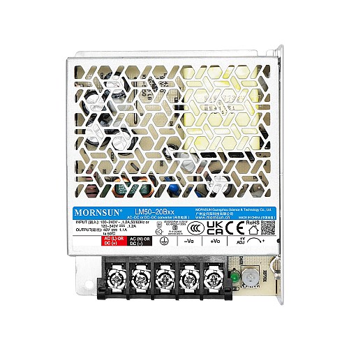 50W 5V 10.0A 85-264VAC/120-370VDC Switching Power Supply - LM50-20B05 | StepperOnline AU