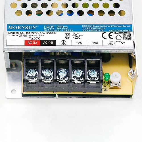 35W 15V 2.4A 85-305VAC/120-430VDC Switching Power Supply - LM35-23B15 | StepperOnline AU