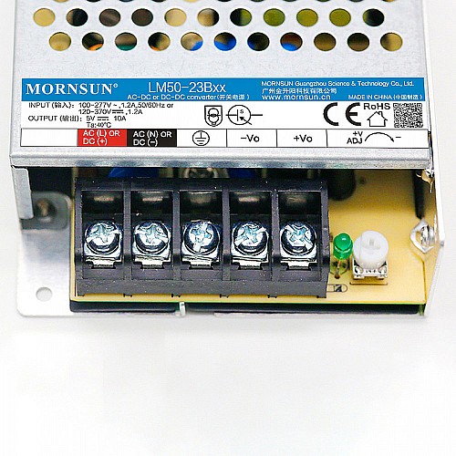 50W 48V 1.1A 85-305VAC/120-430VDC Switching Power Supply - LM50-23B48 | StepperOnline AU