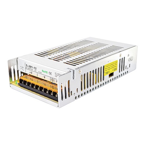 201W 12V 16.5A 115/230V Switching Power Supply Stepper Motor CNC Router Kits - S-201-12 | StepperOnline AU