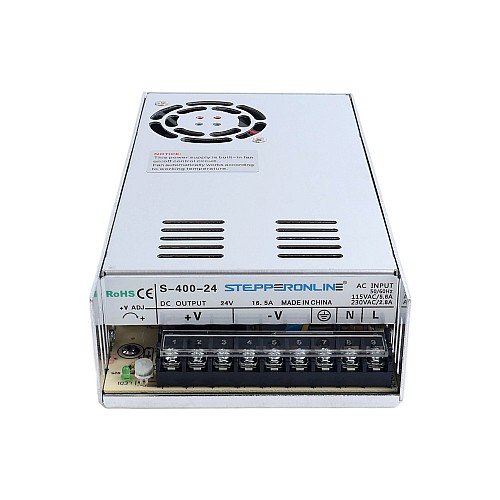 400W 24V 16.7A 115/230V Switching Power Supply Stepper Motor CNC Router Kits - S-400-24 | StepperOnline AU