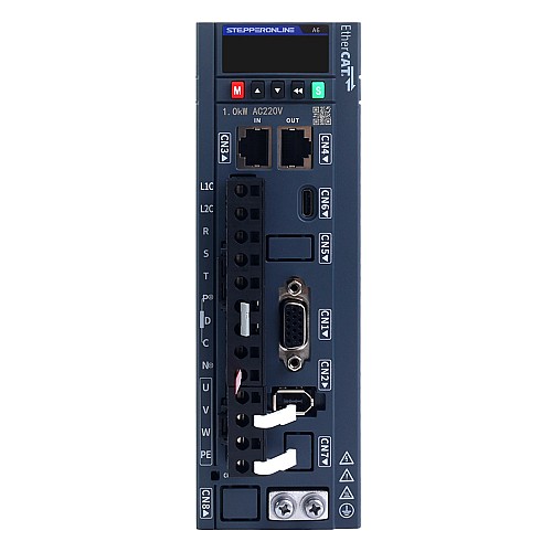 A6H Series 850W EtherCAT AC Servo Motor Kit 1500rpm 5.39Nm 17-Bit Absolute Encoder IP67 - A6H-EC850H2A1-M17 | StepperOnline AU