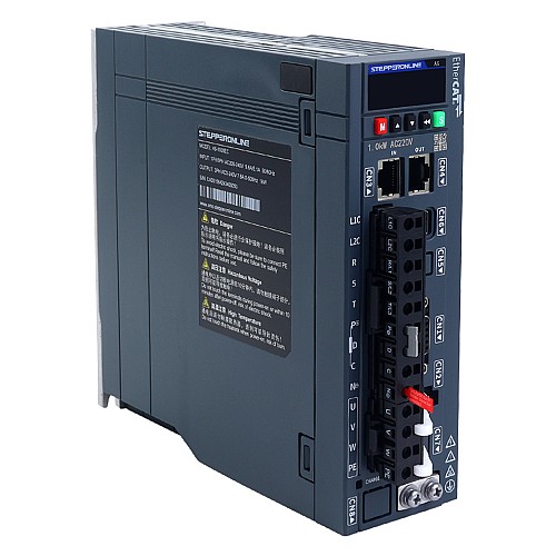 A6H Series 850W EtherCAT AC Servo Motor Kit 1500rpm 5.39Nm 17-Bit Absolute Encoder IP67 - A6H-EC850H2A1-M17 | StepperOnline AU
