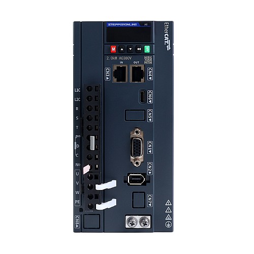 A6 Series 2000W EtherCAT AC Servo Motor Kit 3000rpm 6.37Nm 17-Bit Absolute Encoder IP67 - A6-EC2000H3A1-M17 | StepperOnline AU