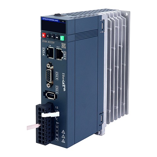 A6 Series 100W EtherCAT AC Servo Motor Kit 3000rpm 0.32Nm 17-Bit Absolute Encoder IP67 - A6-EC100L2A1-M17 | StepperOnline AU