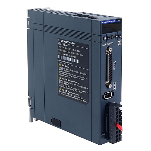 A6 Series 100W RS485 AC Servo Motor Kit 3000rpm 0.32Nm 17-Bit Absolute Encoder IP67 - A6-RS100L2A1-M17 | StepperOnline AU