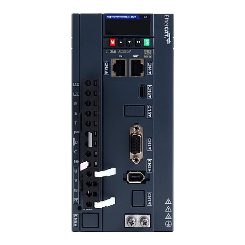 A6H Series 2900W EtherCAT AC Servo Motor Kit 1500rpm 18.60Nm 17-Bit Absolute Encoder IP67 - A6H-EC2900H3A1-M17 | StepperOnline AU