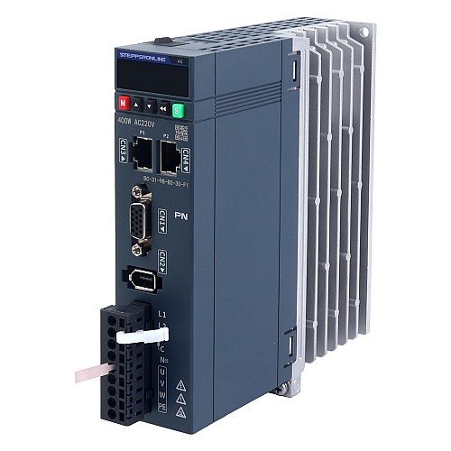 A6 Series 400W PROFINET AC Servo Motor Kit 3000rpm 1.27Nm w/ Brake 17-Bit Absolute Encoder IP67 - A6-PN400H2B1-M17 | StepperOnline AU