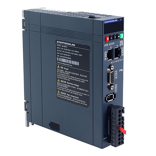 A6 Series 400W PROFINET AC Servo Motor Kit 3000rpm 1.27Nm w/ Brake 17-Bit Absolute Encoder IP67 - A6-PN400H2B1-M17 | StepperOnline AU