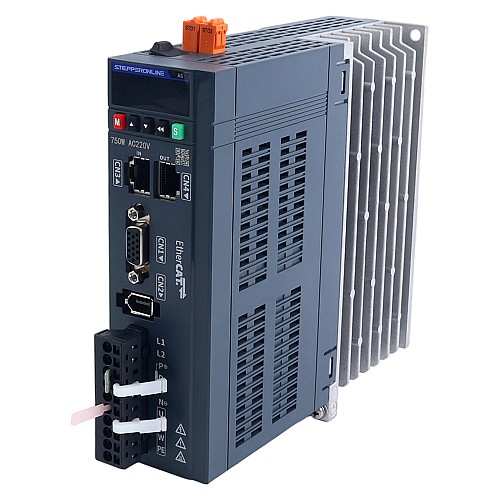 A6 Series 750W STO Safe Torque Off EtherCAT AC Servo Motor Kit 3000rpm 2.39Nm w/ Brake 17-Bit Absolute Encoder IP67 - A6-EC750H2B1-M17-STO | StepperOnline AU