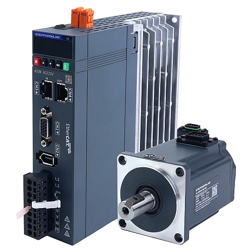 A6 Series 400W STO Safe Torque Off EtherCAT AC Servo Motor Kit 3000rpm 1.27Nm 17-Bit Absolute Encoder IP67 - A6-EC400H2A1-M17-STO | StepperOnline AU