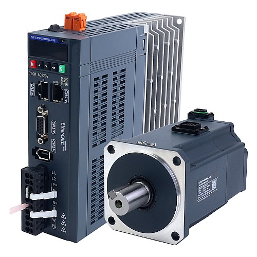 A6 Series 750W STO Safe Torque Off EtherCAT AC Servo Motor Kit 3000rpm 2.39Nm w/ Brake 17-Bit Absolute Encoder IP67 - A6-EC750H2B1-M17-STO | StepperOnline AU