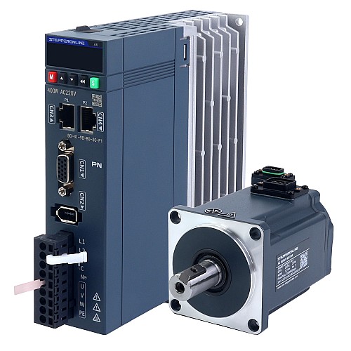 A6 Series 400W PROFINET AC Servo Motor Kit 3000rpm 1.27Nm 17-Bit Absolute Encoder IP67 - A6-PN400H2A1-M17 | StepperOnline AU