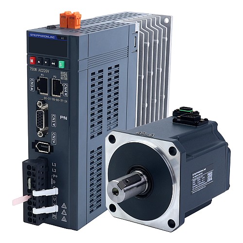 A6 Series 750W STO Safe Torque Off PROFINET AC Servo Motor Kit 3000rpm 2.39Nm 17-Bit Absolute Encoder IP67 - A6-PN750H2A1-M17-STO | StepperOnline AU