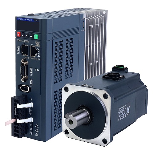 A6 Series 750W PROFINET AC Servo Motor Kit 3000rpm 2.39Nm w/ Brake 17-Bit Absolute Encoder IP67 - A6-PN750H2B1-M17 | StepperOnline AU