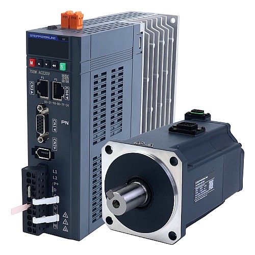 A6 Series 750W STO Safe Torque Off PROFINET AC Servo Motor Kit 3000rpm 2.39Nm w/ Brake 17-Bit Absolute Encoder IP67 - A6-PN750H2B1-M17-STO | StepperOnline AU
