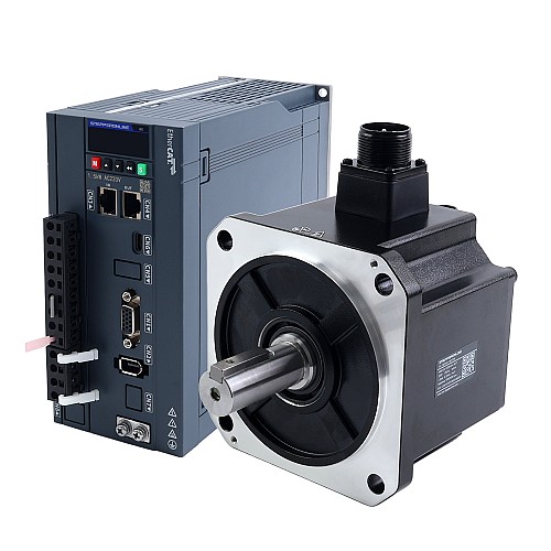 A6H Series 850W EtherCAT AC Servo Motor Kit 1500rpm 5.39Nm 17-Bit Absolute Encoder IP67 - A6H-EC850H2A1-M17 | StepperOnline AU