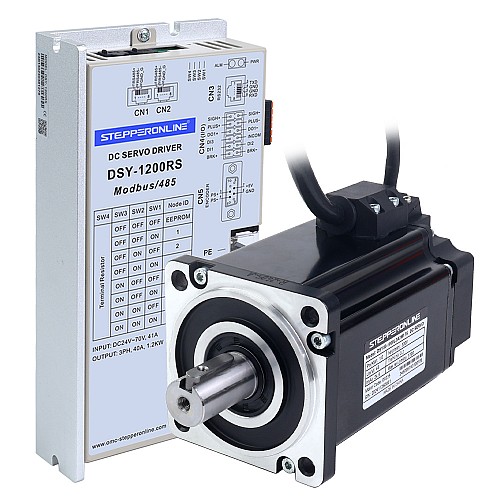 DSY Series 1000W RS485 DC Servo Motor 24-70VDC 3.20Nm 3000rpm 17-Bit Incremental Encoder IP65 - DSY-RS1000L2A2-M17S | StepperOnline AU