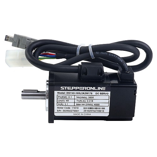 DSY Series 100W RS485 DC Servo Motor 24-70VDC 0.318Nm 3000rpm 17-Bit Incremental Encoder IP65 - DSY-RS100L2A2-M17S | StepperOnline AU