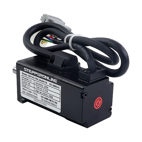 DSY Series 100W RS485 DC Servo Motor 24-70VDC 0.318Nm 3000rpm 17-Bit Incremental Encoder IP65 - DSY-RS100L2A2-M17S | StepperOnline AU